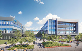 Schaubild der zukünftigen Intel Bürogebäude